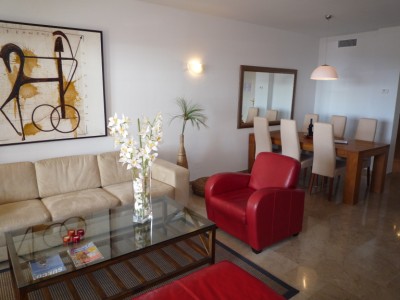A luxury apartment with free Internet and a oversized terrace. Located in a south-west facing slope, with views of the Mediterranean Sea and all day sunshine. Only 10 mins stroll to the beach and very heart of Puerto Banus.